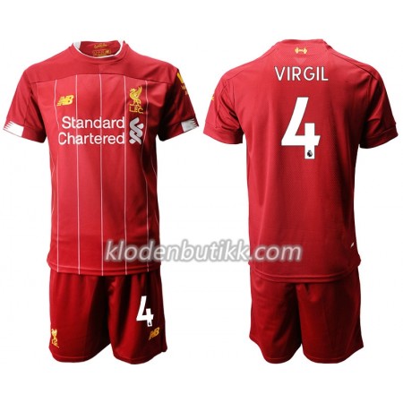 Liverpool VIRGIL 4 Barn Hjemmedraktsett 2019-2020 Kortermet (+ Korte bukser)